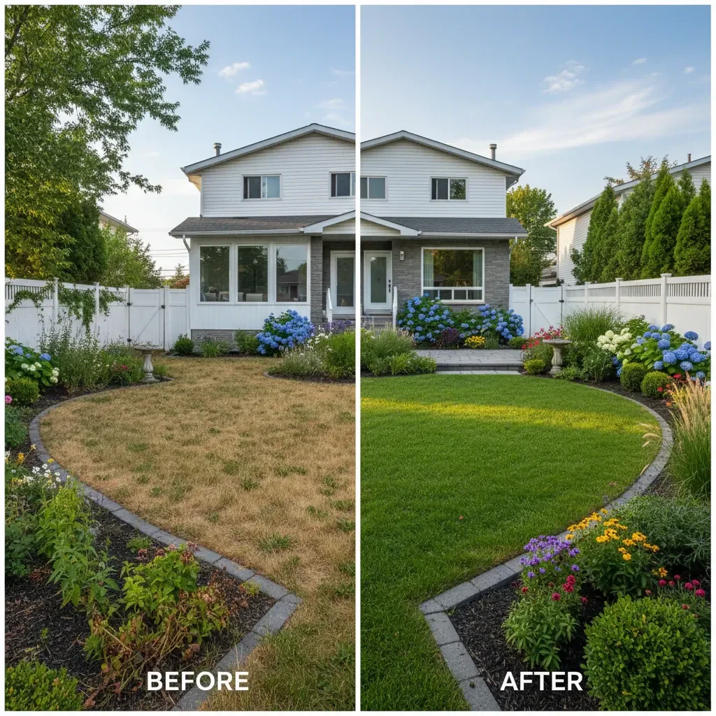 Quality Landscaping Kirkland Landscaping transformation - before and after in Kirkland